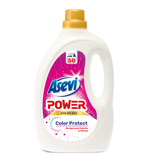 Detergent rufe ASEVI POWER ACTIVE GEL  Color Protect 50 spalari