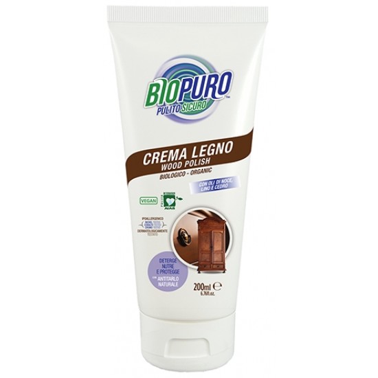 Crema hipoalergena pentru curatarea si intretinerea lemnului bio 200ml BioPuro                      