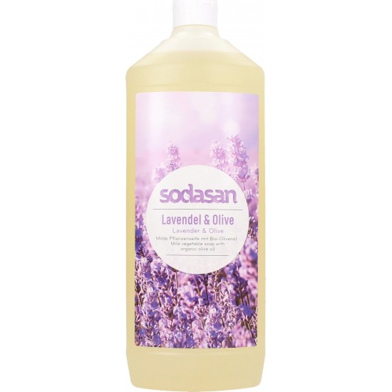 Sapun lichid gel de dus bio lavanda masline 1L SODASAN