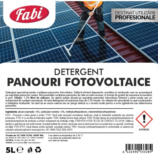 FABI Detergent pentru panouri fotovoltaice 1l