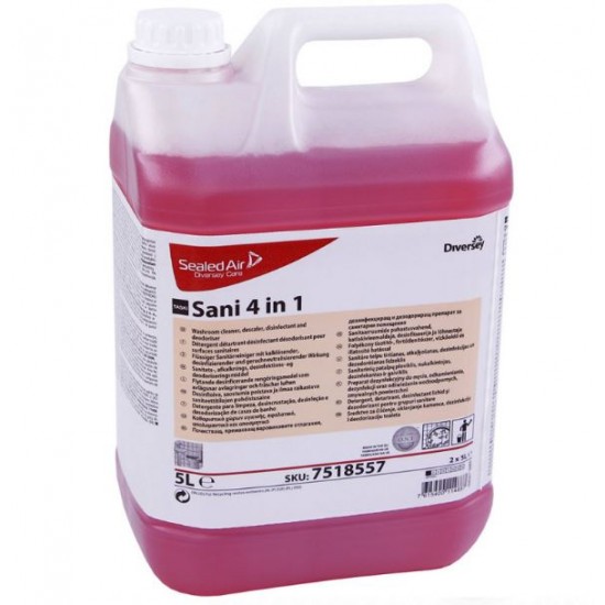 Detergent pentru grupuri sanitare, concentrat - Taski Sani 4in1 Plus, 5 litri